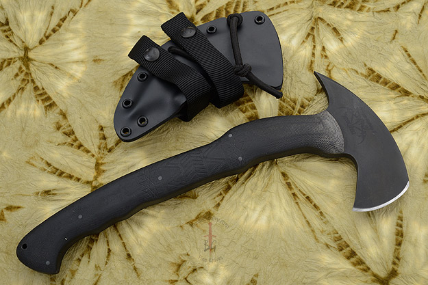 Sayoc RnD Hawk with Black Micarta and Tribal Markings