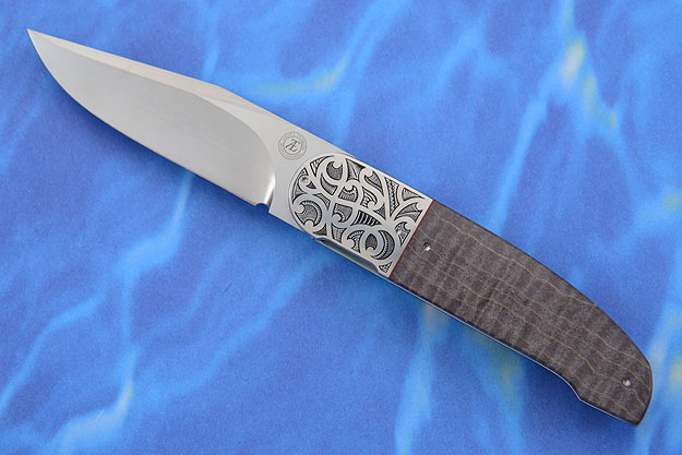 L40 Front Flipper - Art Nouveau - with Curly Maple (IKBS)