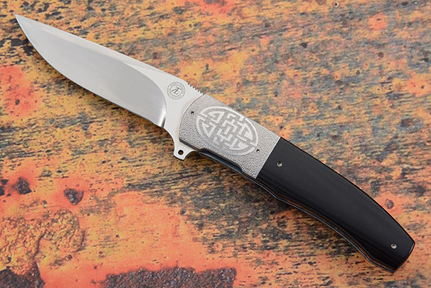 L45 Flipper with Black G10 and Engraving (IKBS)