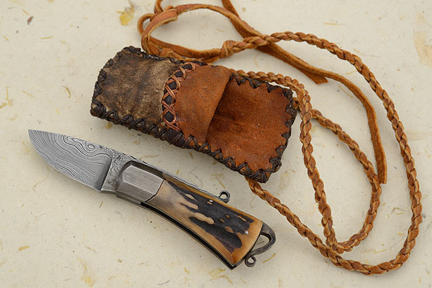 2000 Orvis Damascus Friction Folder with Stag  (#1/30)