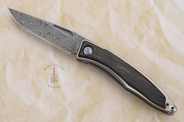 Mnandi with Gabon Ebony and Raindrop Damascus