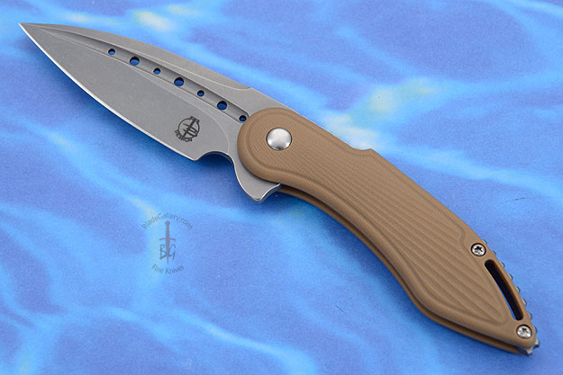 Mini Glimpse Friction Folder with Coyote Brown Sunburst G10