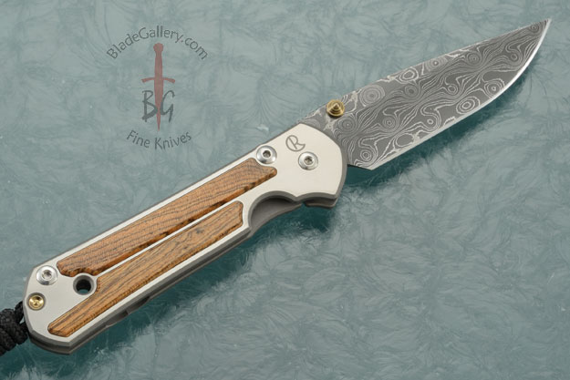 Small Sebenza 21 with Bocote and Raindrop Damascus - Left Handed