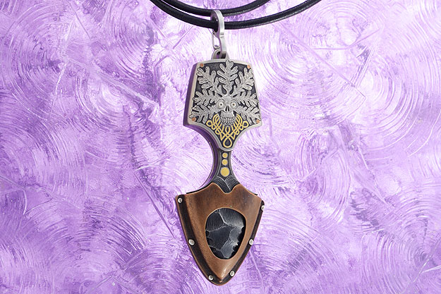 Green Man in Autumn Dagger Pendant