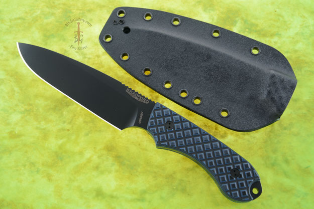 Guardian 5 - Black/Blue G10, DLC Blade, Sabre Grind