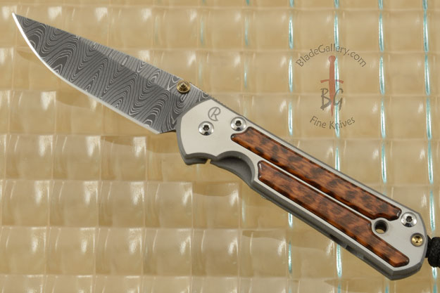 Small Sebenza 21 with Snakewood and Laddered Damascus