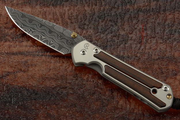 Small Sebenza 21 with Cocobolo and Raindrop Damascus