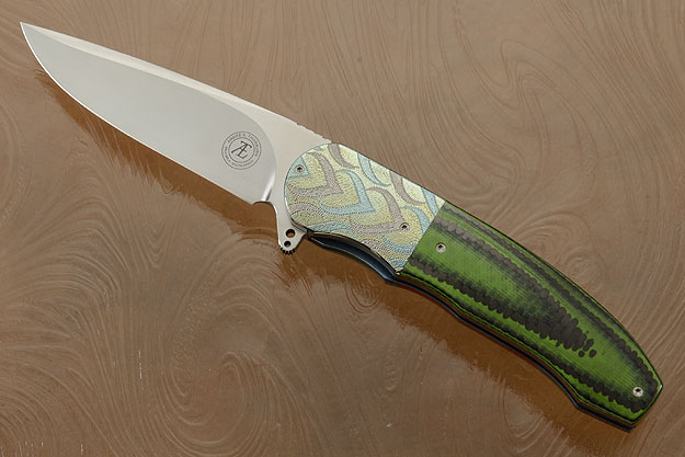 L48 Flipper with Toxic Green G10 and Carbon Fiber (IKBS)