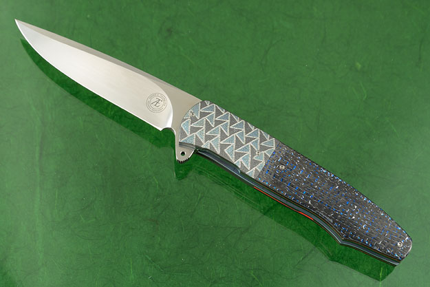 L20 Flipper with Blue/Silver Carbon Fiber and Zirconium (IKBS)