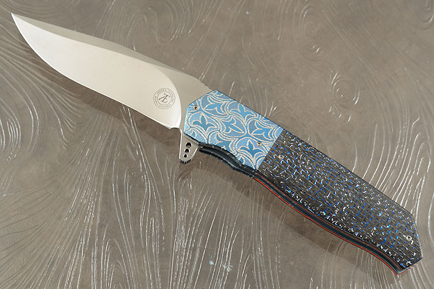 L36M Flipper with Blue/Silver Carbon Fiber and Titanium (IKBS)
