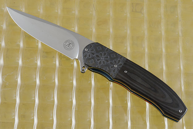 L48 Flipper with Unidirectional Carbon Fiber and Engraved Zirconium