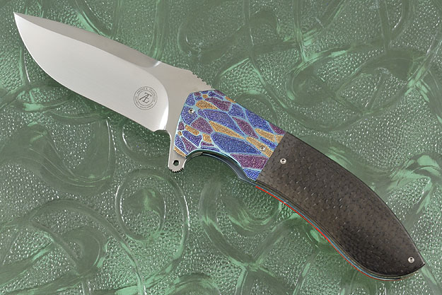 L50 Flipper with Carbon Fiber and Engraved Zirconium (IKBS)