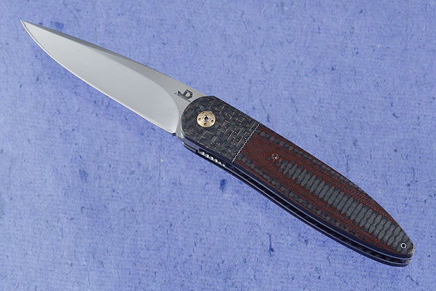 Little Bit Front Flipper with Lightning Strike Carbon Fiber and Red G10 (IKBS)