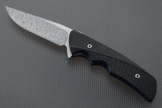Flipvubu with Damasteel and Twist Carbon Fiber