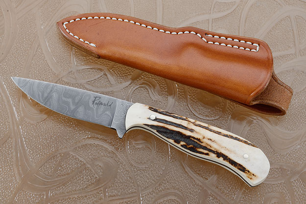 Damascus EDC with Stag