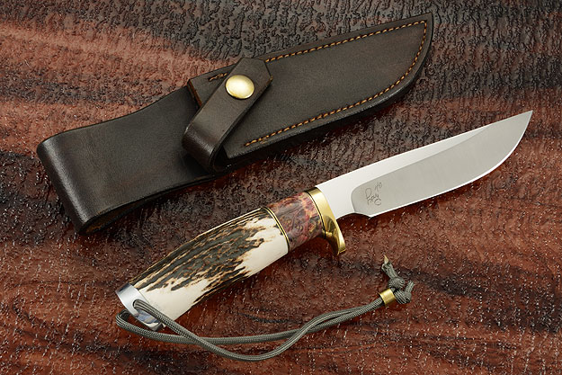 Classic Hunter with Stag and Box Elder (40th Anniversary Knife)