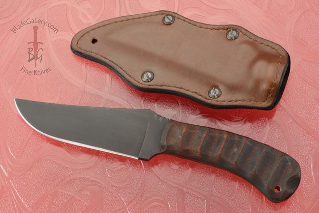 Belt Knife with Sculpted Maple