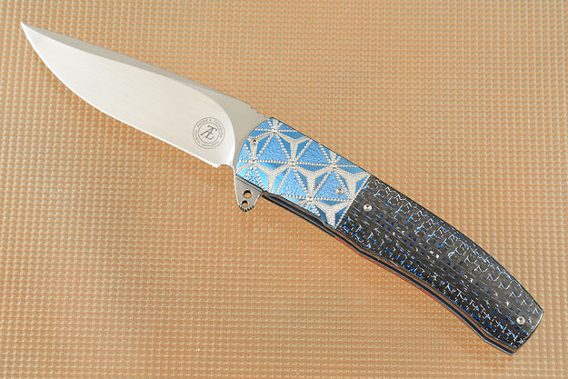 L45 Flipper with Blue/Silver Carbon Fiber and Titanium