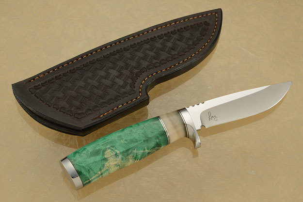 Personal with Green/Gold Box Elder Burl and Sheep Horn