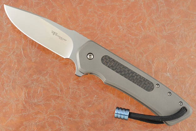 EDC Flipper with Titanium and Lightning Strike Carbon Fiber