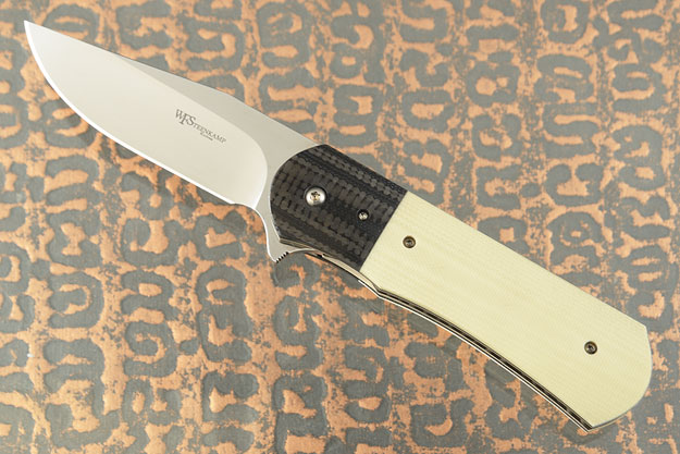 Tarpon Flipper with Ivory G10 and Carbon Fiber (IKBS)