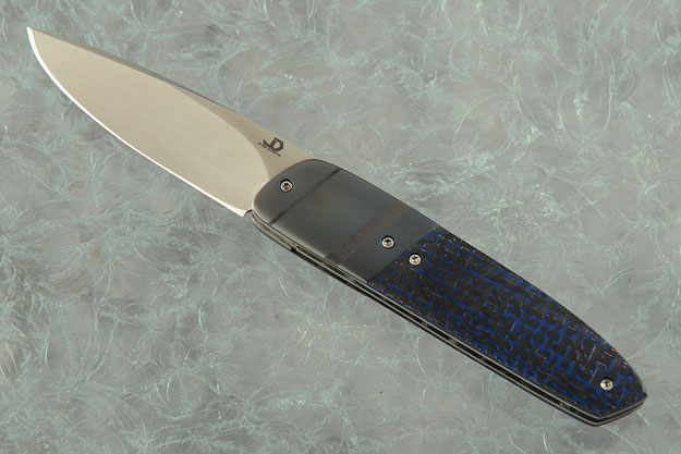 Little Bit Front Flipper with Black and Blue Lightning Strike Carbon Fiber (IKBS)
