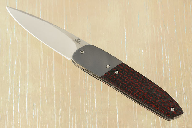 Little Bit Front Flipper with Red/Black Lightning Strike Carbon Fiber and Zirconium