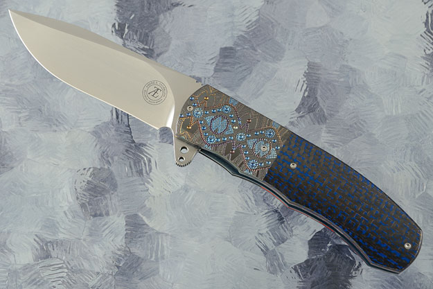 L46 Flipper with Black/Blue Carbon Fiber and Zirconium (IKBS)