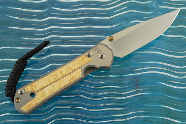 Small Sebenza 21 with Box Elder Burl - Left Handed