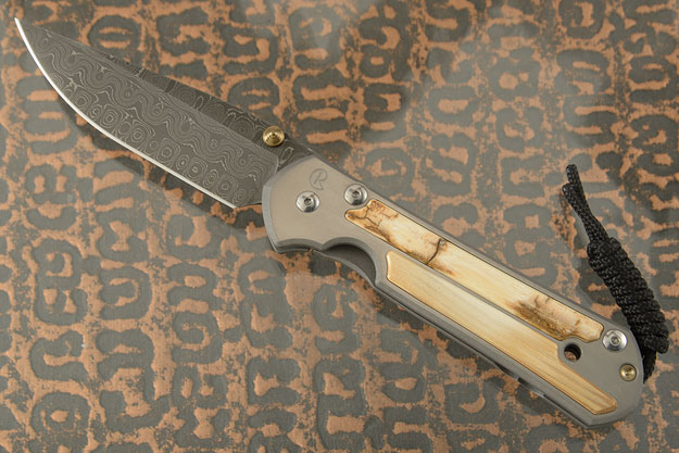 Large Sebenza 21 with Mammoth Bark and Raindrop Damascus