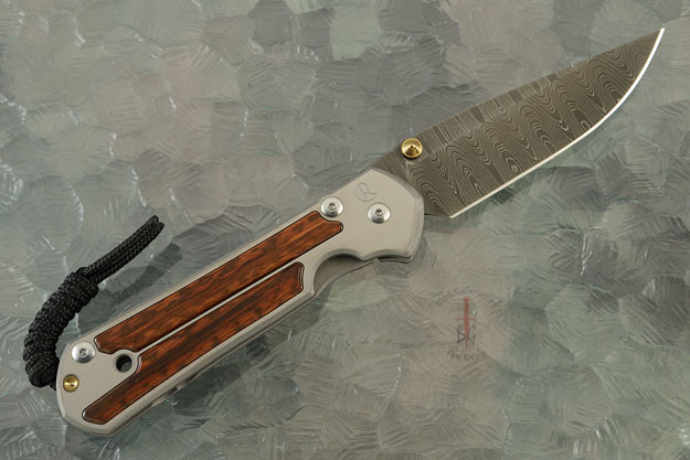 Large Sebenza 21 with Snakewood and Laddered Damascus - Left Handed