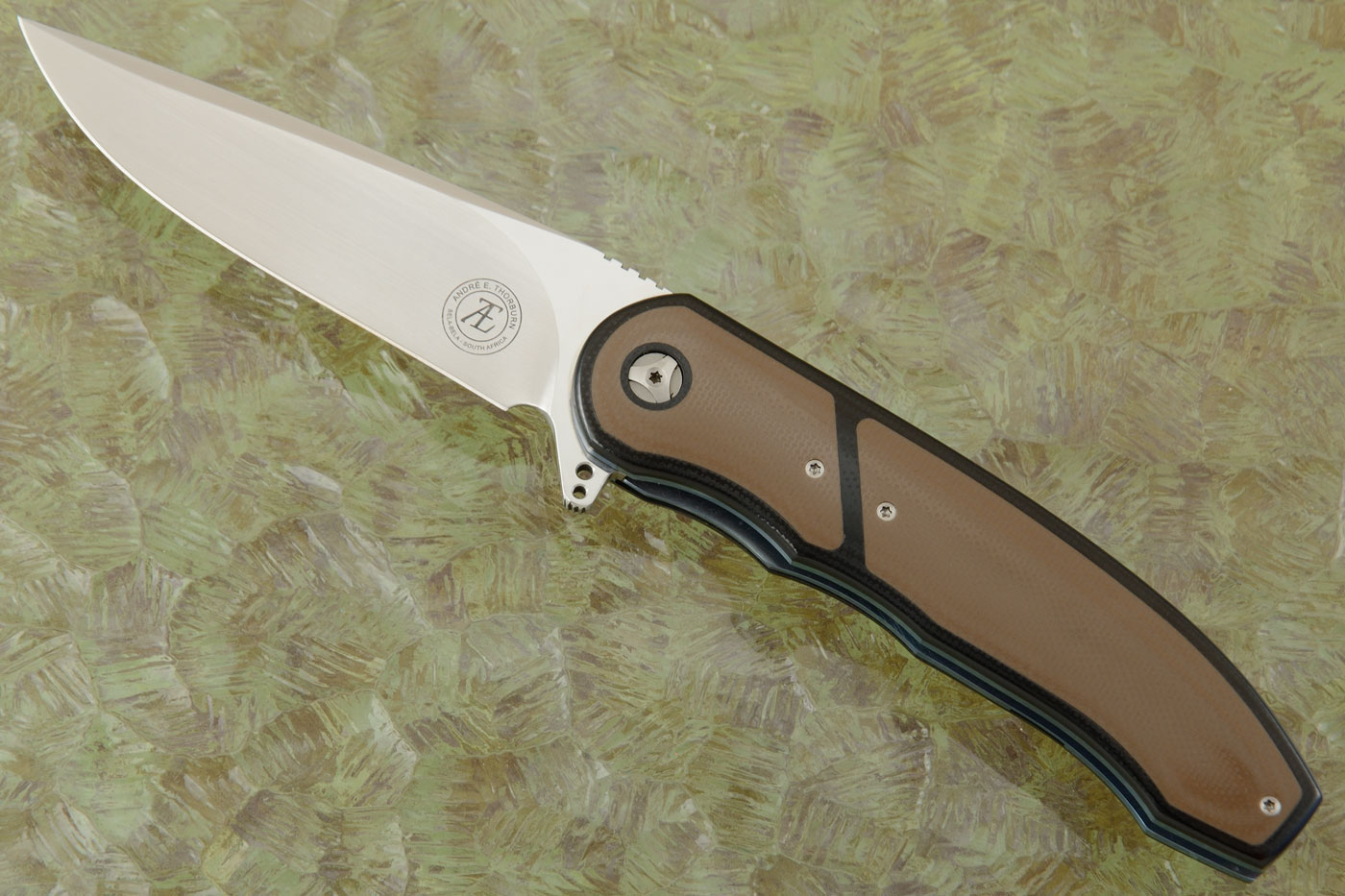 L48 Flipper with Black and Earth Brown G-10 (IKBS)