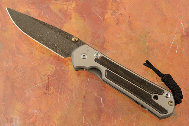 Large Sebenza 21 with Bog Oak and Raindrop Damascus