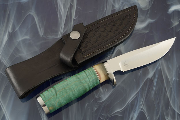 Classic Hunter with Emerald Curly Maple and Sheep Horn