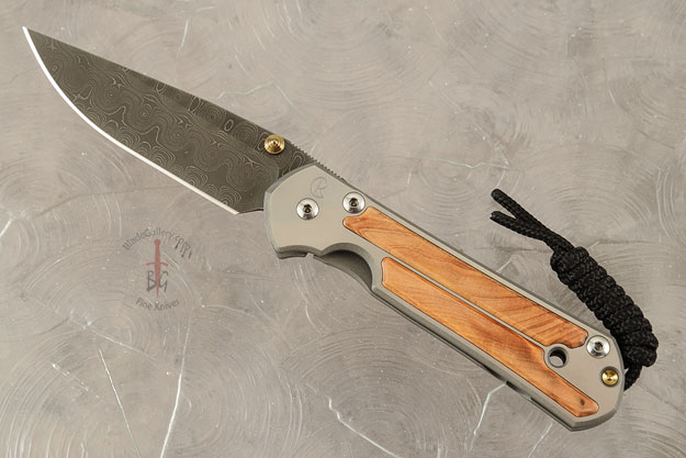 Small Sebenza 21 with Thuya Burl and Raindrop Damascus