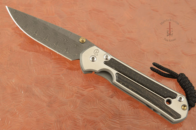 Small Sebenza 21 with Bog Oak and Raindrop Damascus