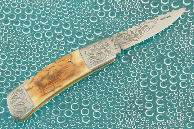 Engraved Mammoth Ivory Backlock Folder