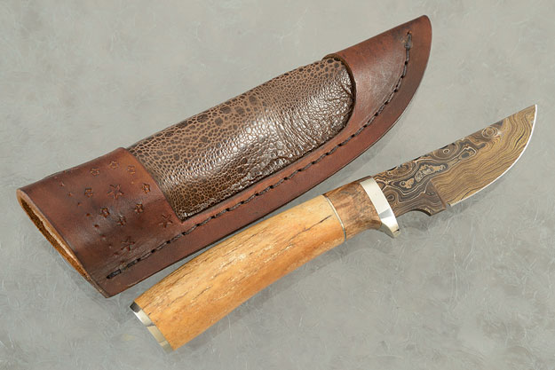 Damascus Hunter with Oosic and Maple Burl