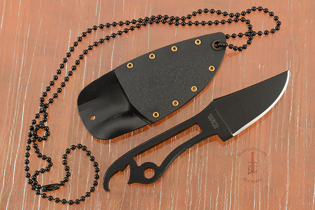 Bottle Opener Neck Knife with Black KG Finish