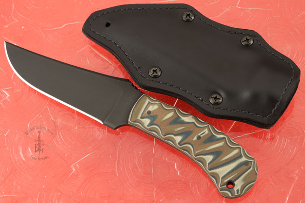 Belt Knife with Sculpted Multicam G10