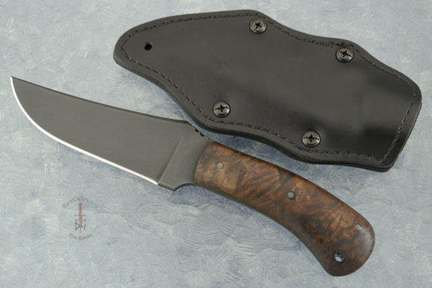 Belt Knife with Walnut Burl