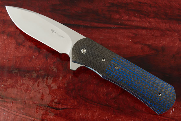 Tarpon Flipper with Blue/Black Lightning Strike Carbon Fiber (IKBS)