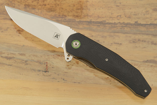 A5 Flipper with Black and Neon Green G10 (IKBS)