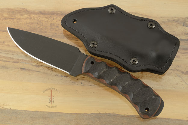 Woodsman -- Wasp -- Sculpted Black/Brown Micarta