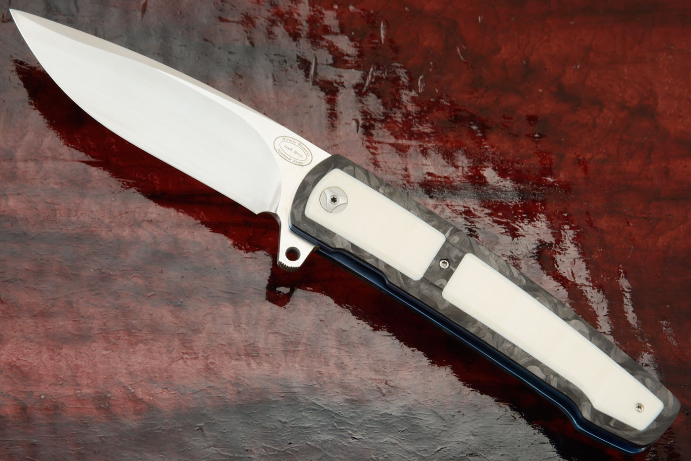 LL07 Flipper with Marble Carbon Fiber and Ivory G10 (IKBS)