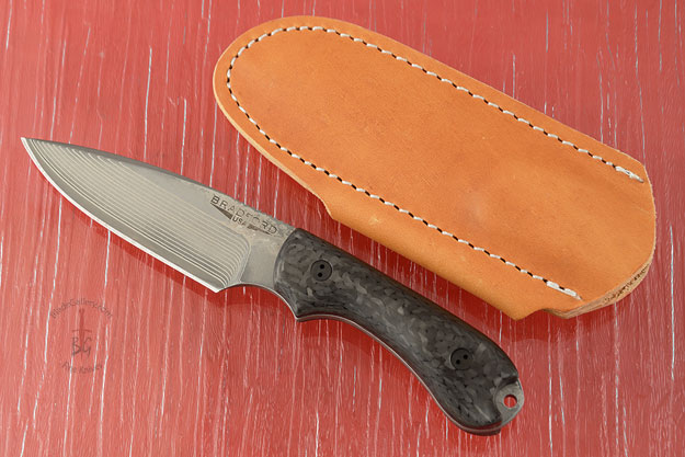 Guardian 3 - 3D Carbon Fiber, SG2 San Mai Damascus, False Edge Grind