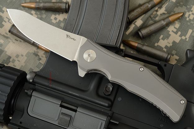 Hills Flipper - Ti, Stonewashed S35VN