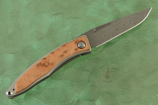 Mnandi with Thuya Burl and Raindrop Damascus (Chad Nichols) - Left Handed