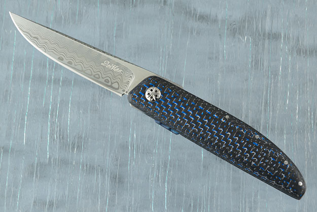 Model 450 Ultra-Light with Damasteel and Blue/Silver Carbon Fiber
