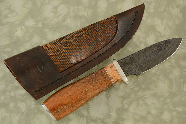 Damascus Hunter with Steller's Sea Cow and Box Elder Burl